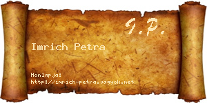 Imrich Petra névjegykártya